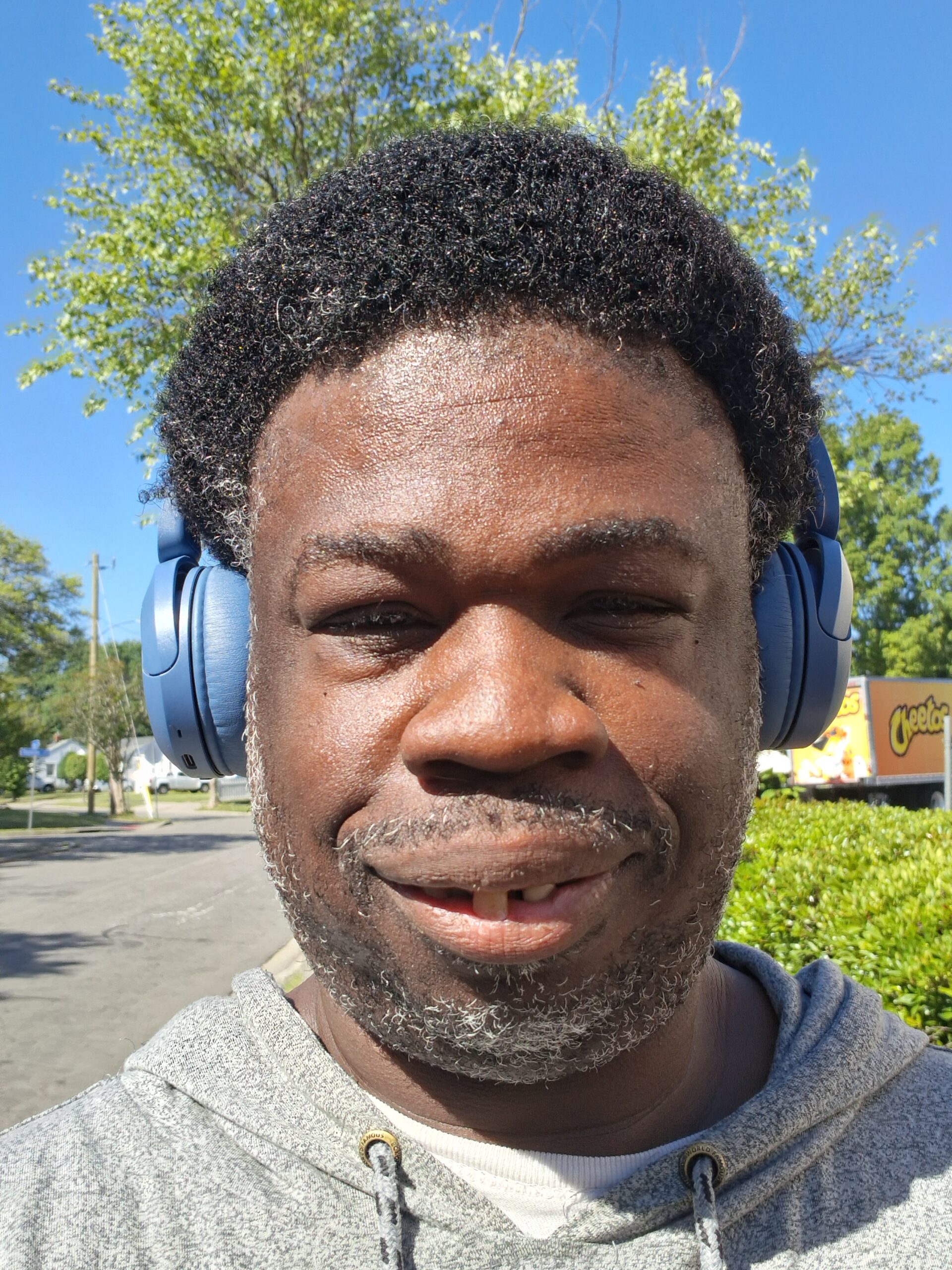 Cedric's final look after Pro-Line Comb Thru, styled natural hair
