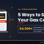 Veteran DoorDash dasher gas savings guide showing $4,500 annual fuel cost reduction strategies